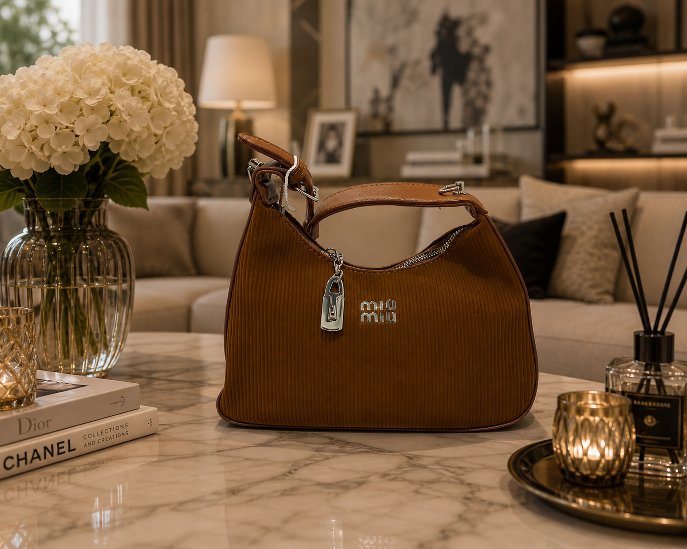 Ribbed Shoulder Bag