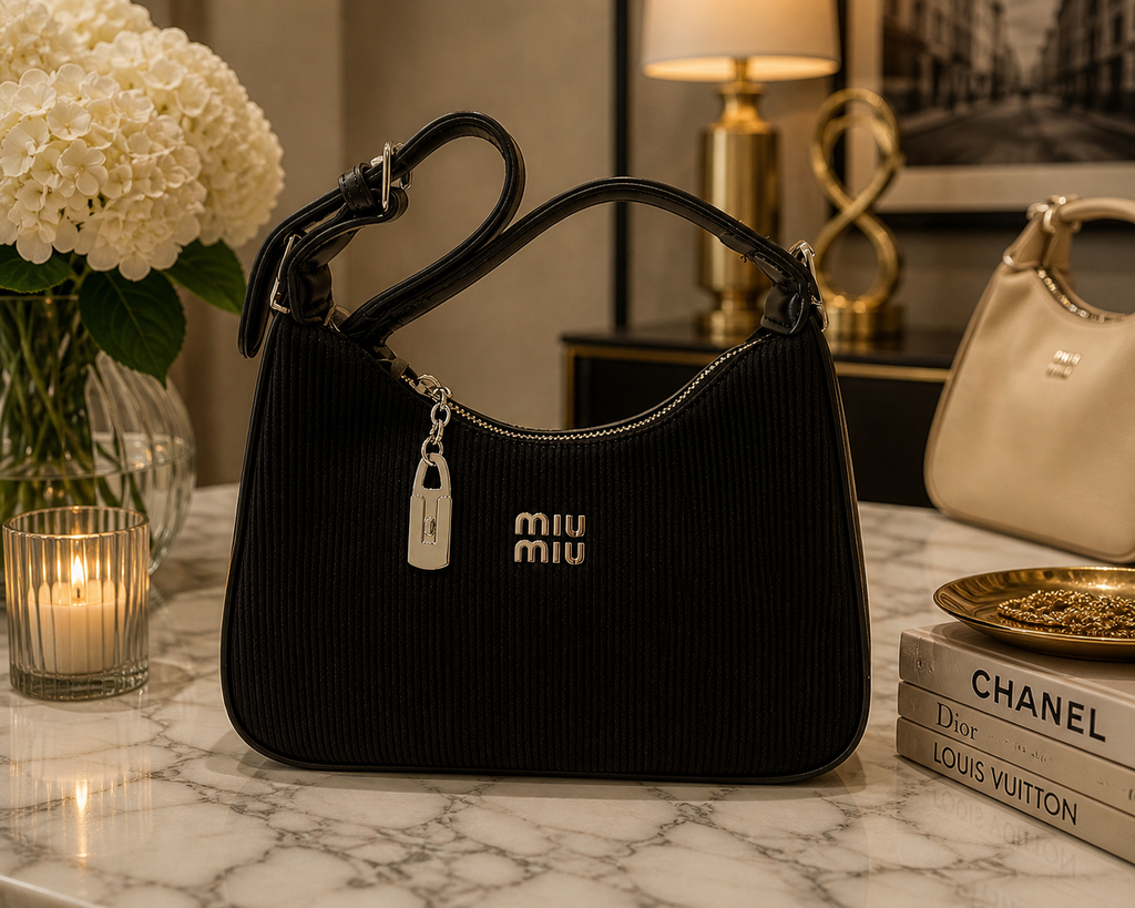 Ribbed Shoulder Bag