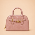 Pink Embossed Patent Leather Handbag