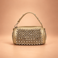 Crystal Gold Embellished Mini Shoulder Bag
