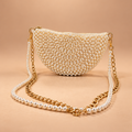 Pearl Collection. MOONLIGHT. Handmade Pearl Beaded Shoulder Bag
