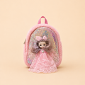Pink Doll Charm Mini Backpack with Floral Detail 🎀🌸