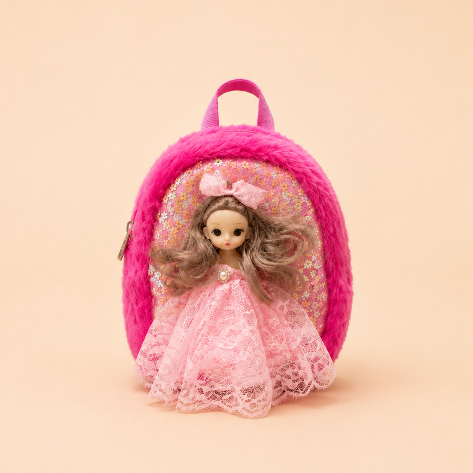 Hot Pink Doll Charm Mini Backpack 🎀✨