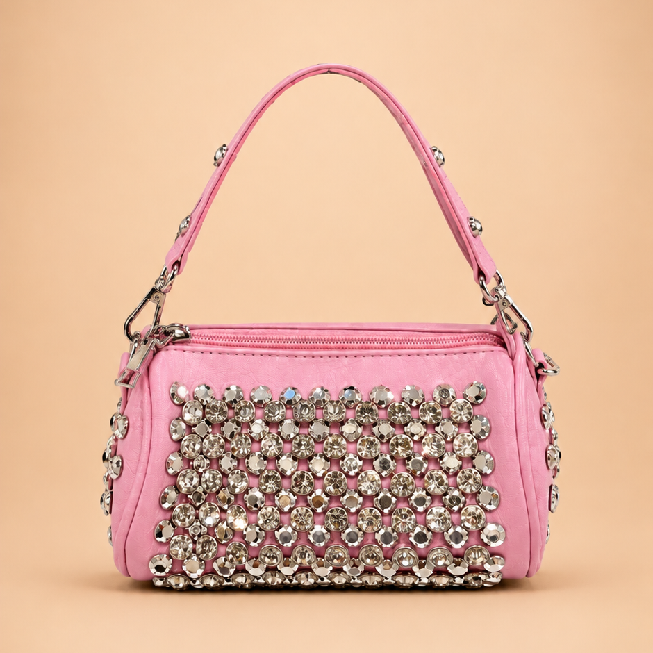 Pink Crystal Embellished Shoulder Bag ✨💗