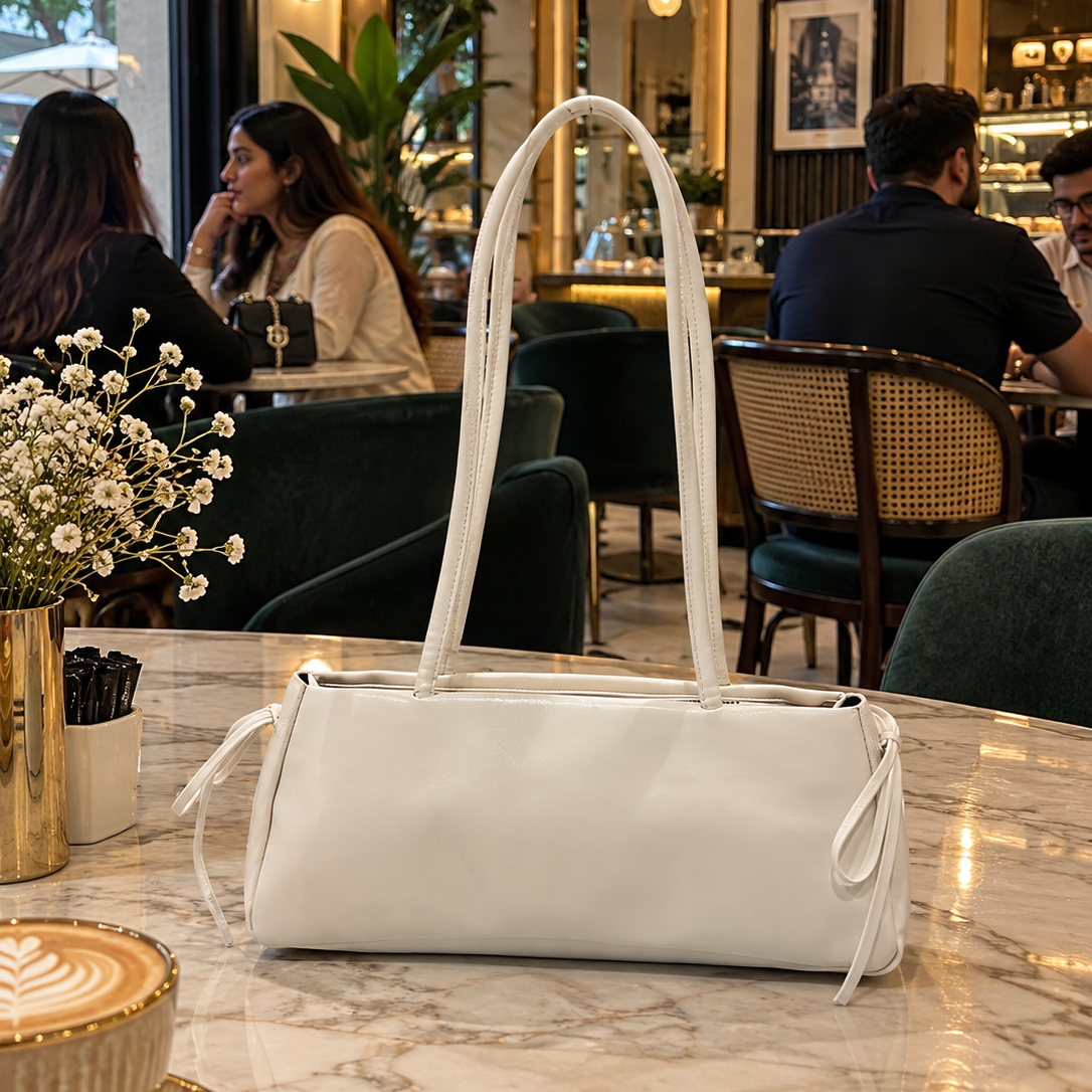 Ivory Minimalist Shoulder Handbag