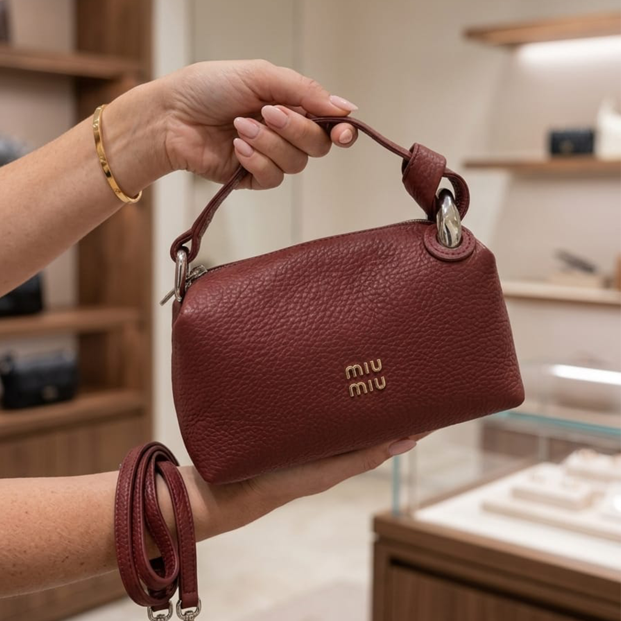 Miu Miu Madras Leather Mini Bag