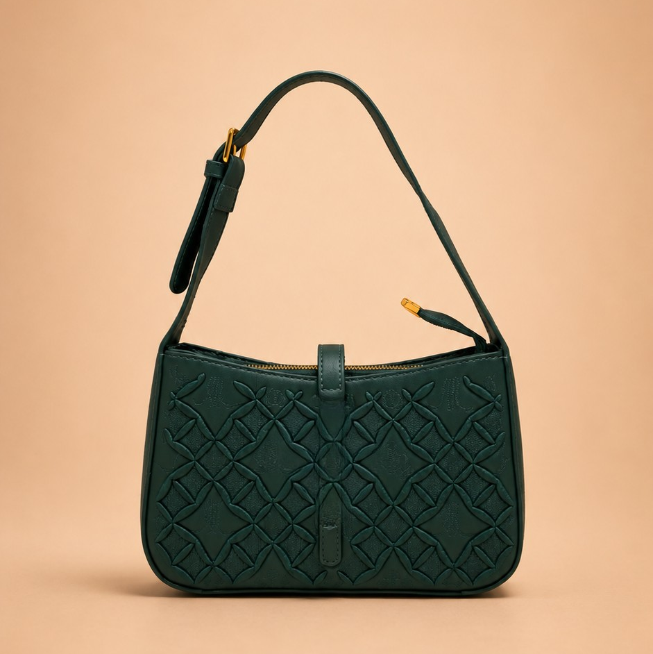 Embossed Pattern Shoulder Bag
